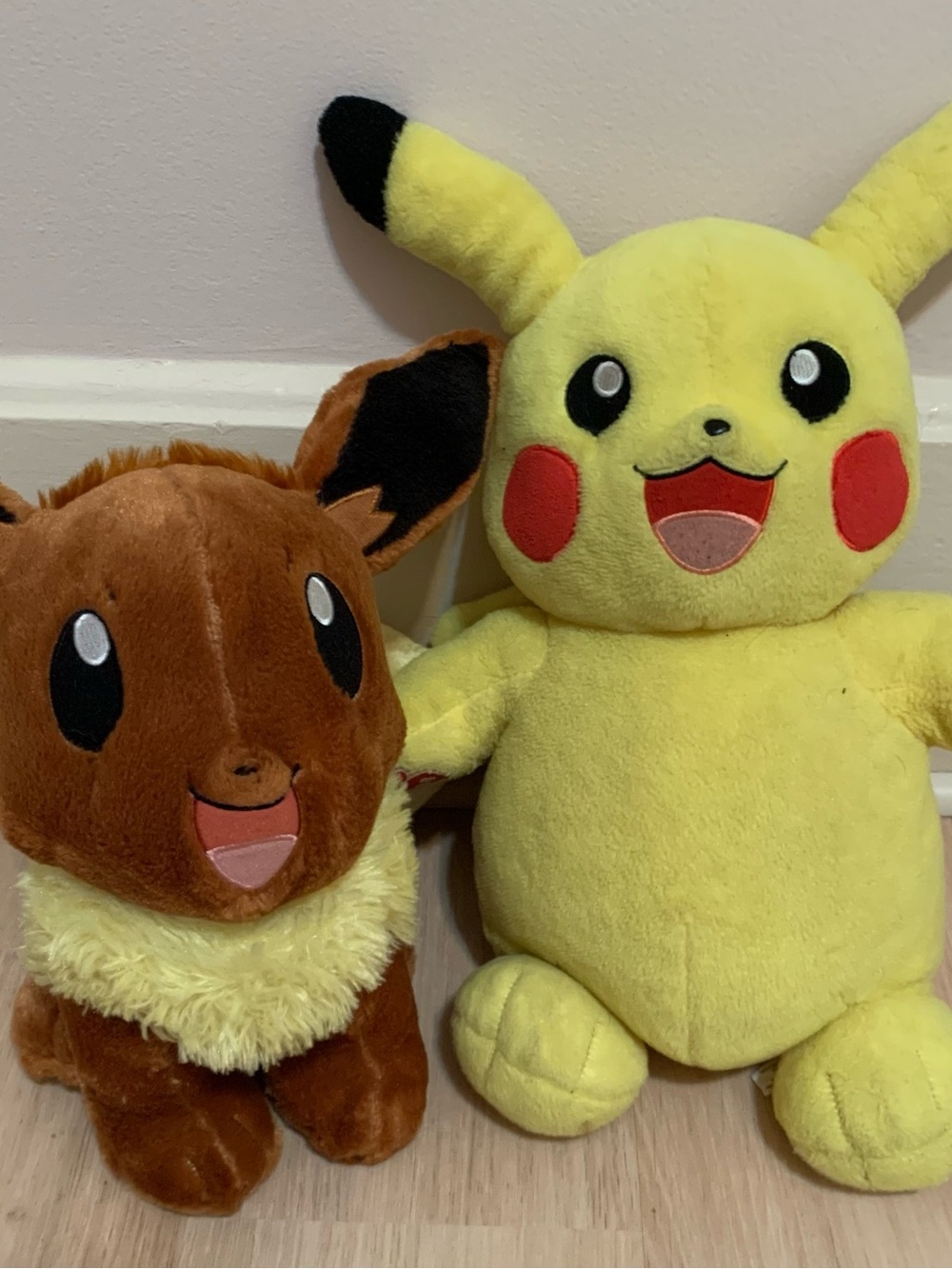 Pikachu & Eevee Build a Bear plush lot